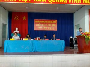 Đại biểu Hội đồng nhân dân tỉnh, huyện tiếp xúc cử tri xã Thuận Điền  sau kỳ họp thứ 11.